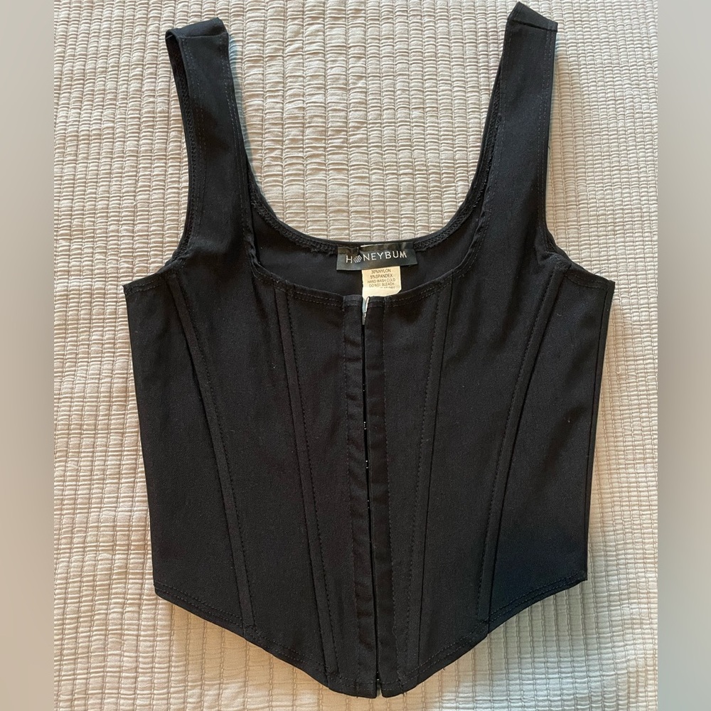 Honeybum black corset top